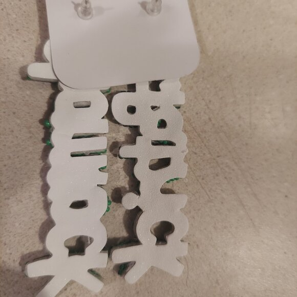 St Patrick Day Shamrock Handmade Fashion Earrings - Picture 4 of 5